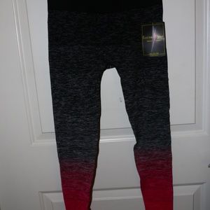 NWT - Pink & Black Ombre Yoga Pants - Size M/L